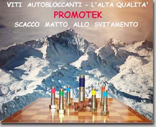 Viti Autobloccanti - L'alta qualit PROMOTEK - Scacco Matto allo Svitamento - 3M Scotch-Grip - Precote - RILSAN Poliammide